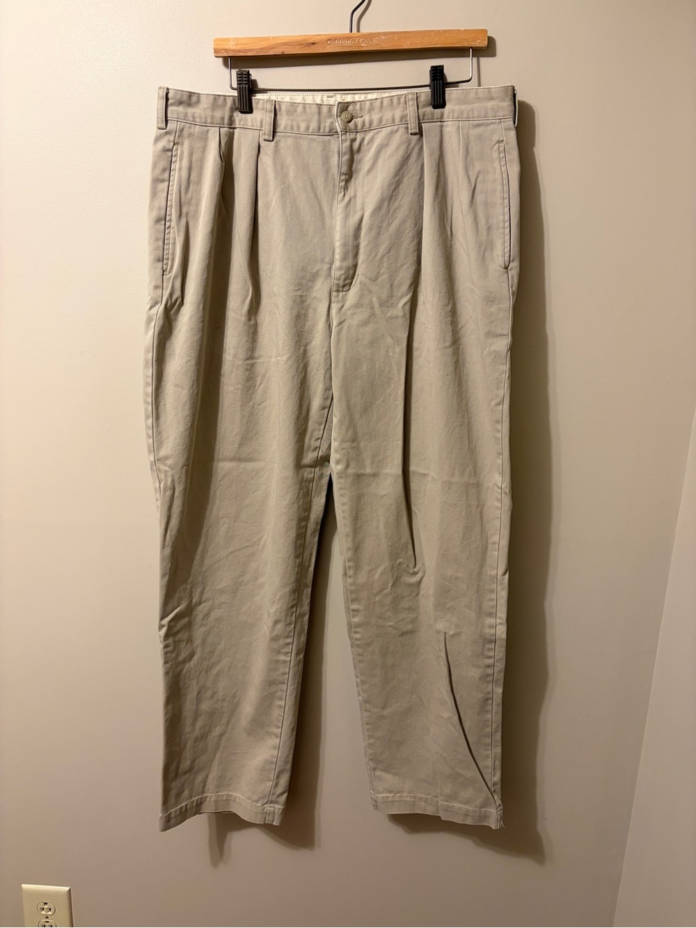 Ralph Lauren Light Beige Pleated Cotton Chinos Men’s
